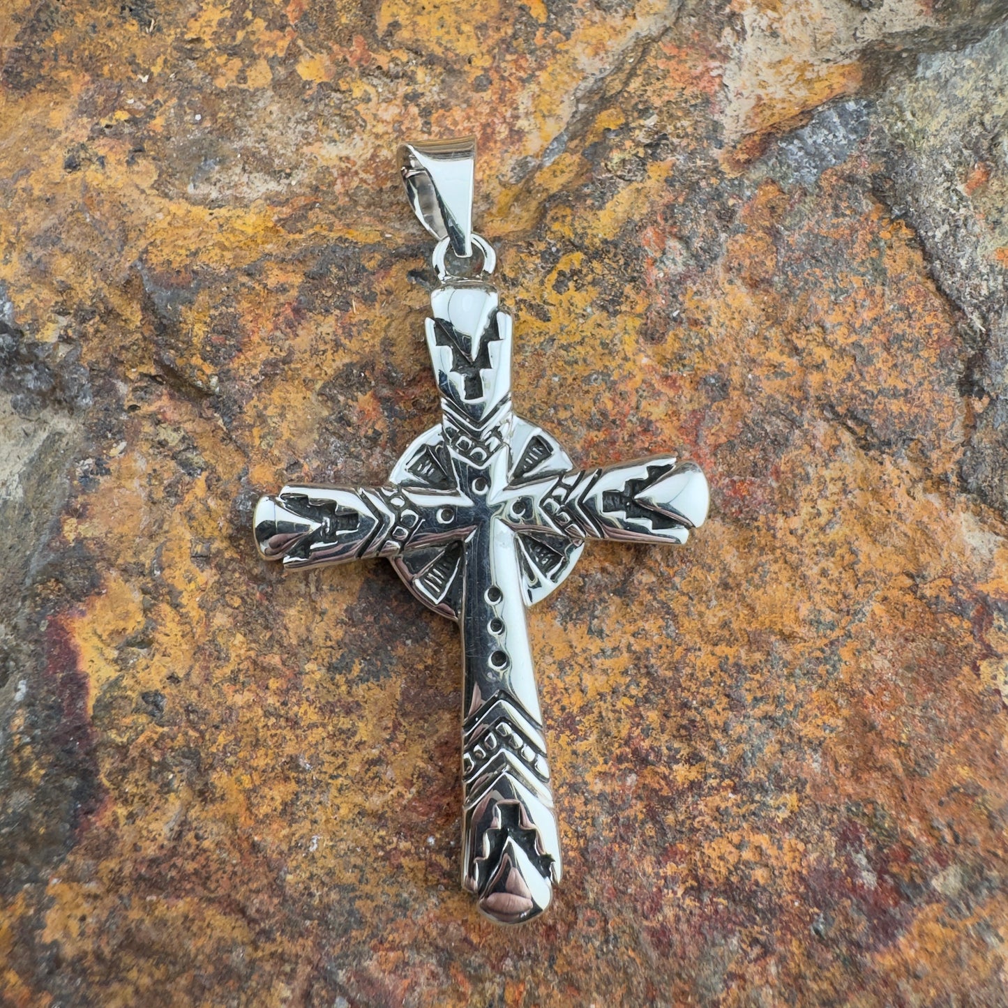 David Rosales Silver Country Sterling Silver Pendant Cross