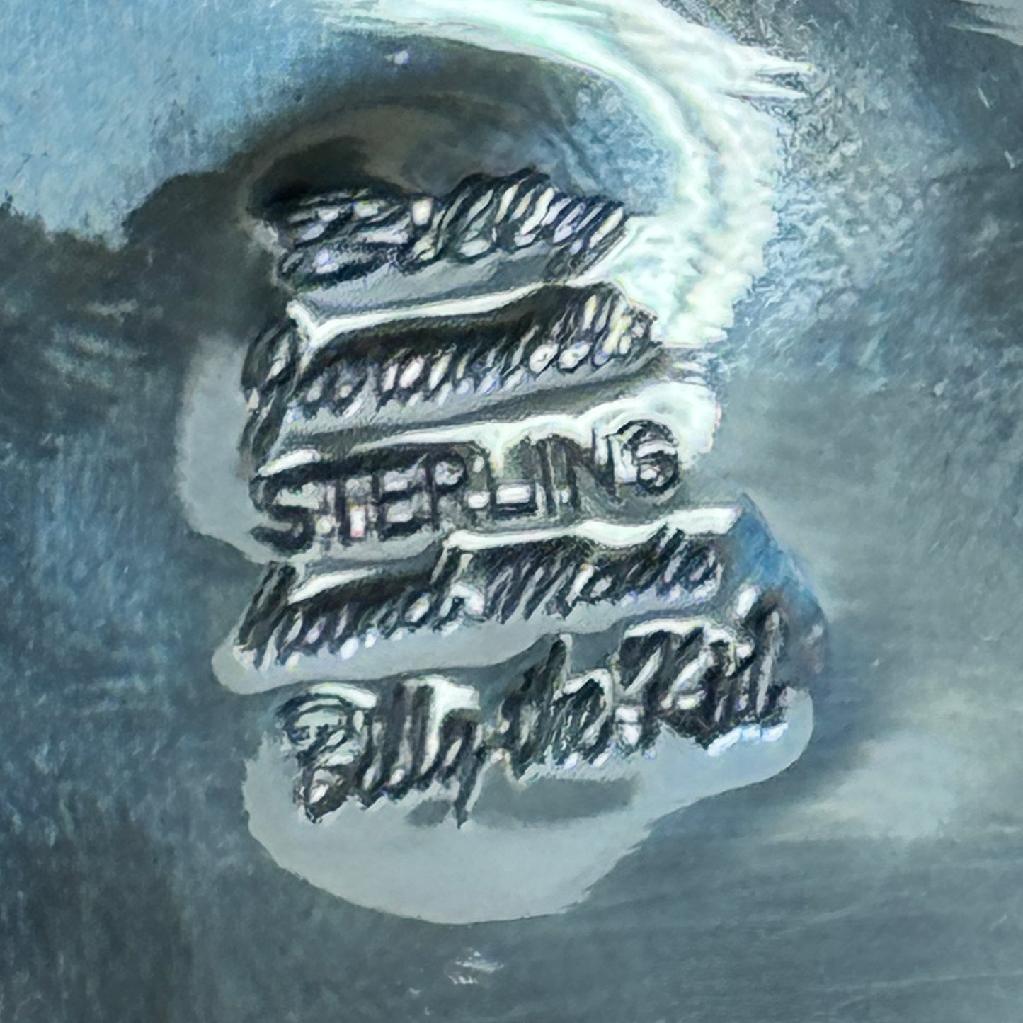 Black Jet and Sterling Silver Pendant by Billy Jaramillo