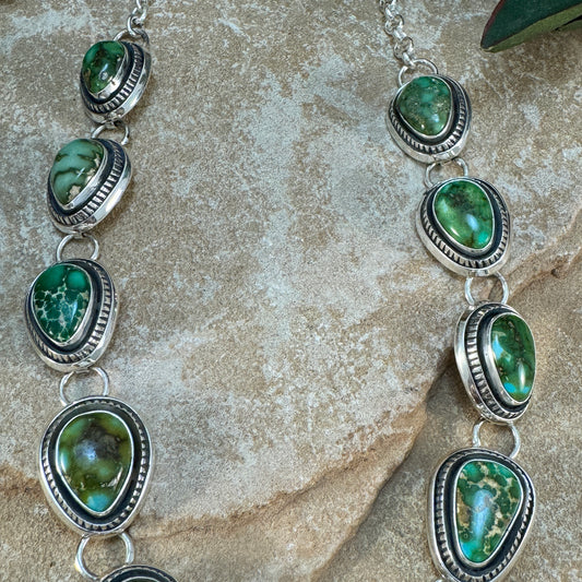 34" Sonoran Gold Lariat Necklace by Leonard Nez