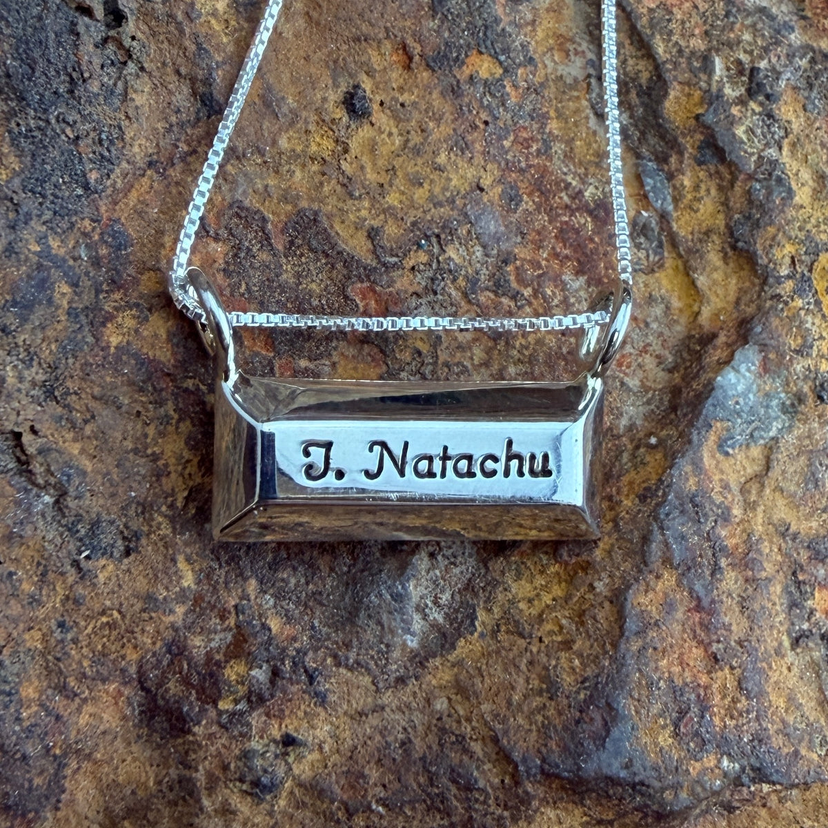 Red Coral Sterling Silver Pendant by Troy Natachu