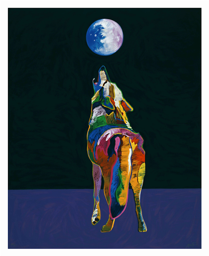 'Spirit Talk' hand-signed serigraph by John Nieto - Estate