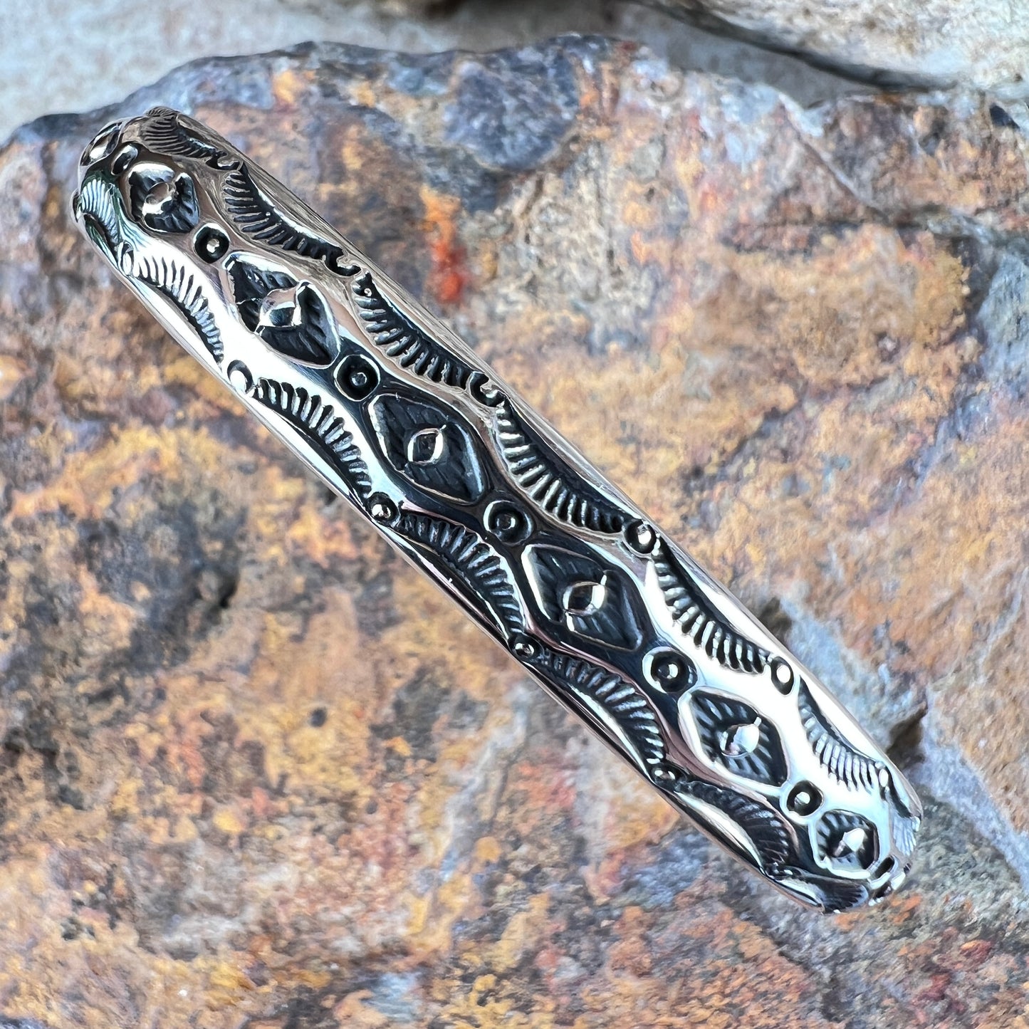 Sterling Silver Cuff Bracelet by Elgin Tom