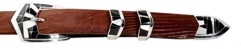 David Rosales Tuxedo 1" Inlaid Ranger Belt Buckle