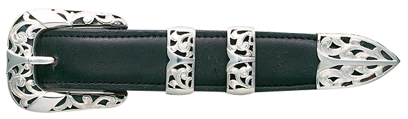 Vogt Silversmiths 1" Filigree New Yorker Belt Buckle