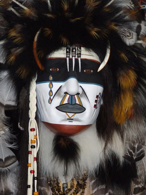 Sun Chief Spirit Mask by Cindy Jo Popejoy - Estate