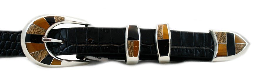 David Rosales Native Earth Inlaid 1" Ranger Belt Buckle