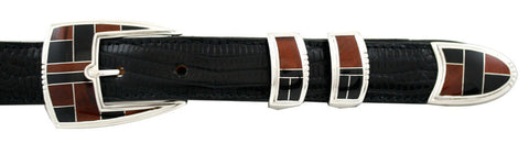 David Rosales Black Tiger 1" Inlaid Ranger Belt Buckle