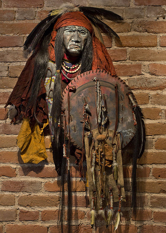 Curley Head Native American Style Spirit Mask by Cindy Jo Popejoy