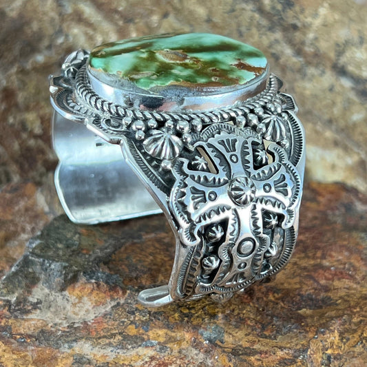 Royston Turquoise Sterling Silver Cuff Bracelet by Ray Piasso