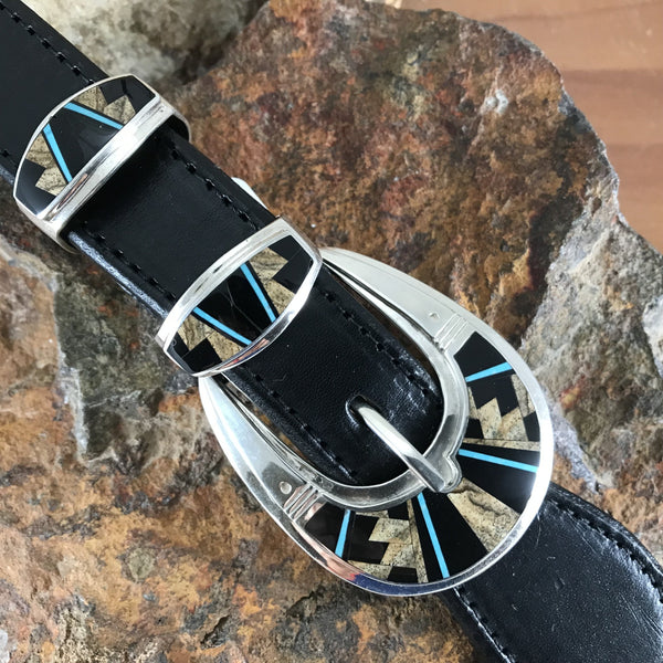 David Rosales Shadow Peak Fancy Inlaid Sterling Silver 1 Ranger Belt