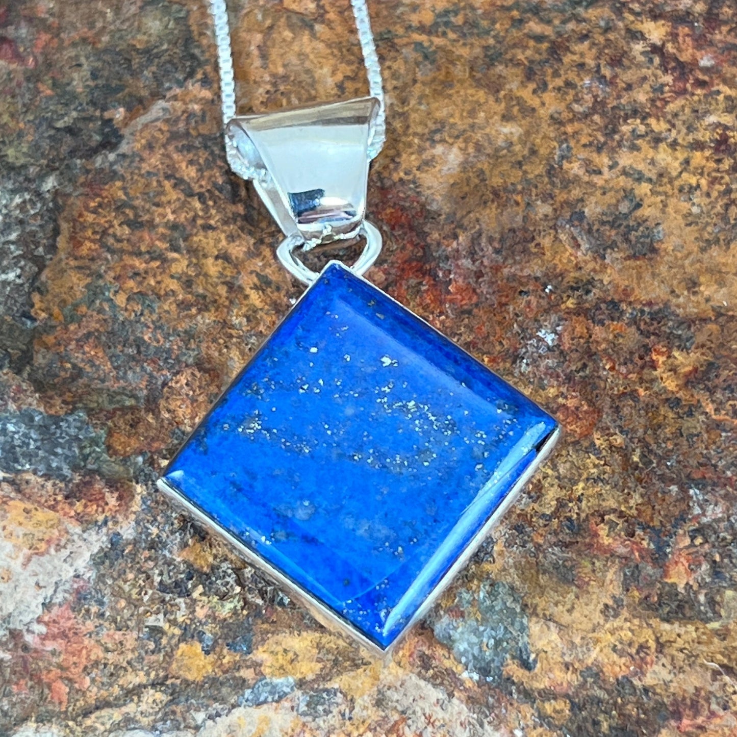 Lapis Sterling Silver Pendant by Sheryl Martinez