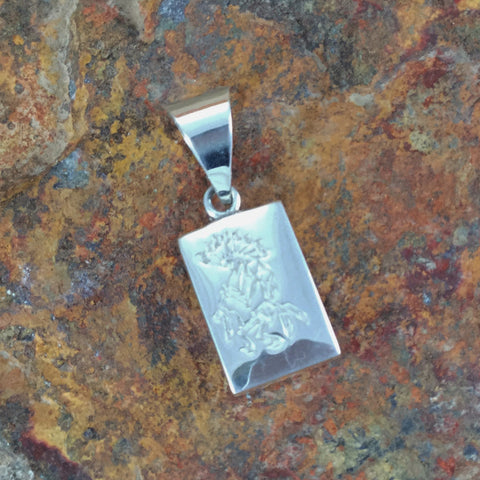 David Rosales Indian Summer Inlaid Sterling Silver Pendant