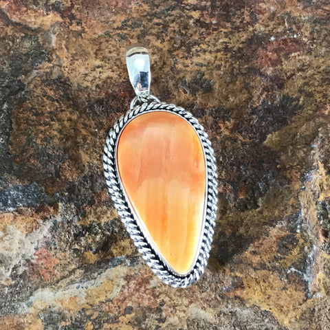 Spiny Oyster Sterling Silver Pendant by Artie Yellowhorse