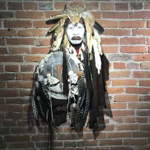 Crow Dog Native American Style Spirit Mask by Cindy Jo Popejoy