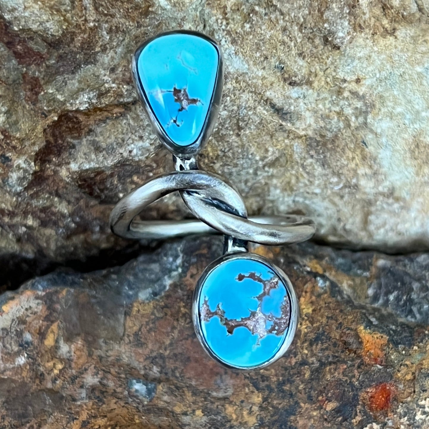 Golden Hill Turquoise Sterling Silver Ring Size 6