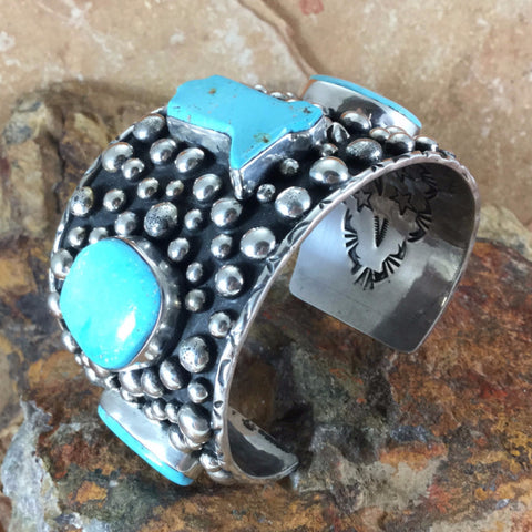 Dry Creek Turquoise Sterling Silver Cuff Bracelet by Billy The Kid