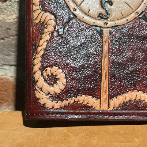 Hand Tooled Leather 'Sailor's' Journal by Stephen Vaughn Leatherworks