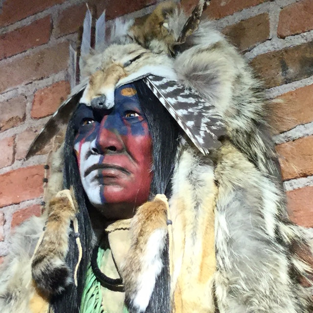 Dog Soldier VIII Native American Style Spirit Mask by Cindy Jo Popejoy