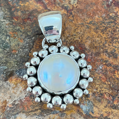 Pearl & Sterling Silver Pendant by Artie Yellowhorse