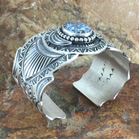 Golden Hill Turquoise Sterling Silver Bracelet by Arnold Blackgoat