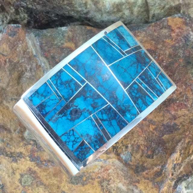 David Rosales Western Skies Inlaid Sterling Silver Bracelet NEW