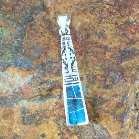 David Rosales Western Skies Inlaid Sterling Silver Pendant