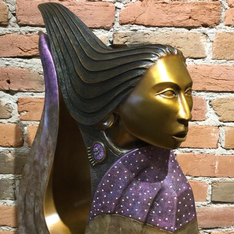 Protection Song Bronze by Larry Yazzie