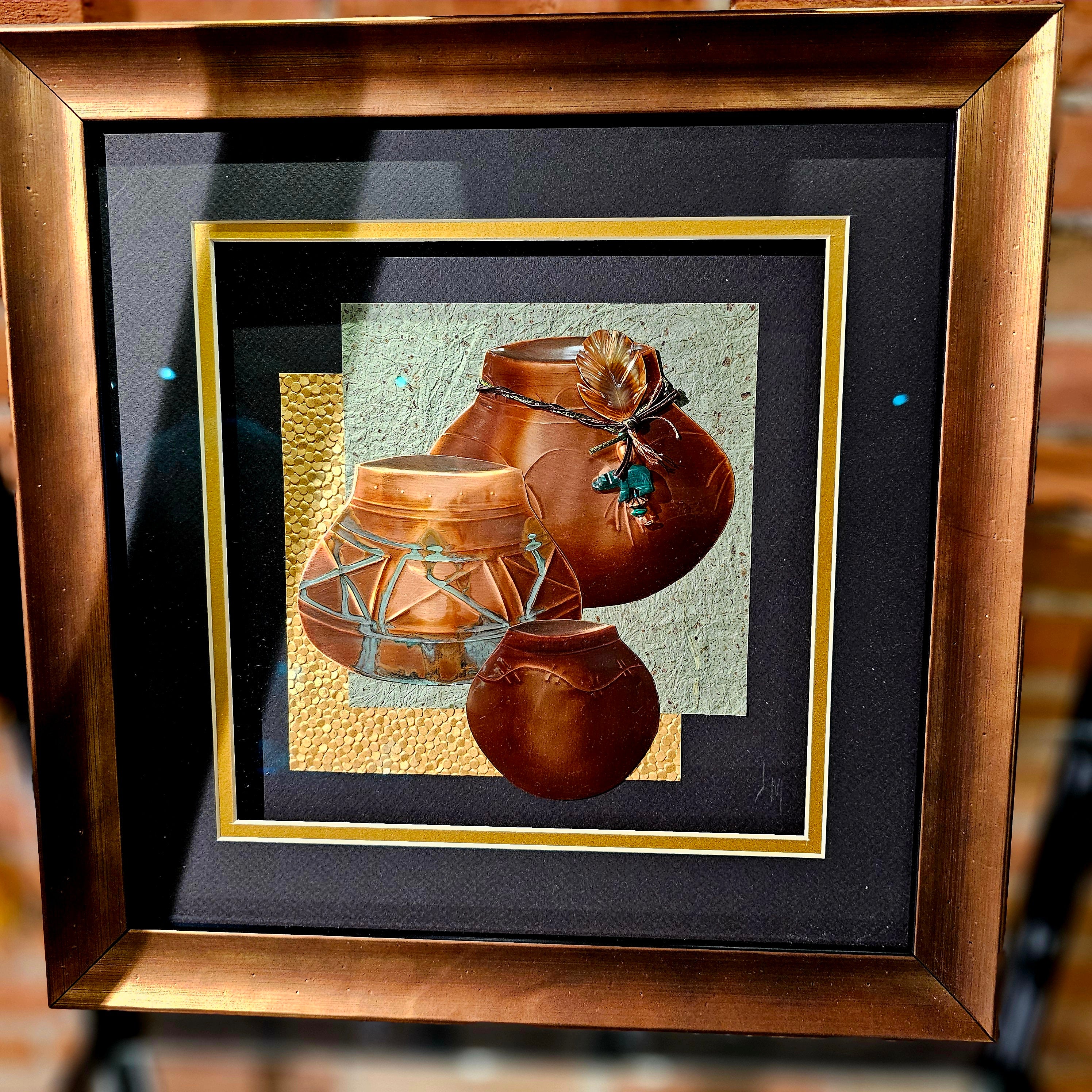Contemporary Copper Art Oberkirsch Design - Pots 10x12 – Black