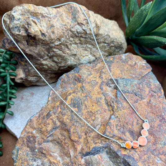 David Rosales Desert Fire Five-Stone Sterling Silver Necklace