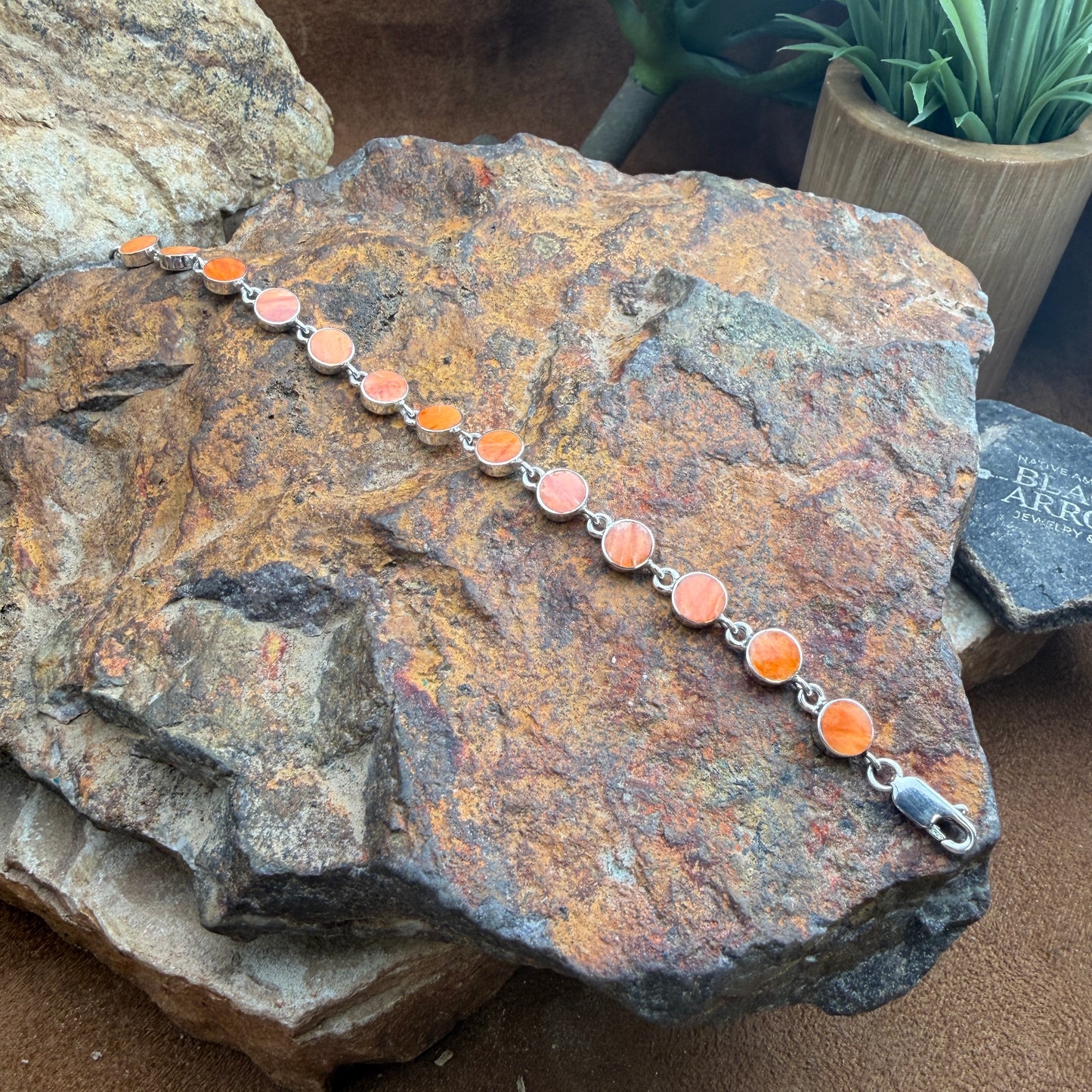 David Rosales Desert Fire Sterling Silver Link Bracelet