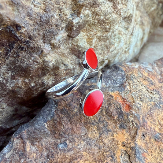 David Rosales Rosarita Double Stone Sterling Silver Ring