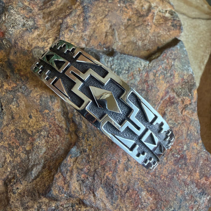 Vintage - David Rosales Silver Country Cuff Bracelet - Estate