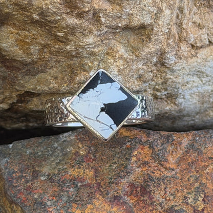 David Rosales White Buffalo Sterling Silver Ring