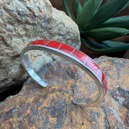 David Rosales Rosarita Inlaid Sterling Silver Bracelet