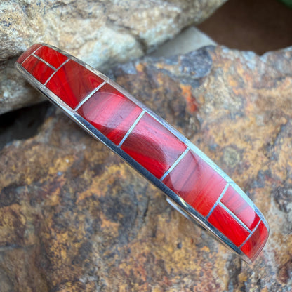 David Rosales Rosarita Inlaid Sterling Silver Bracelet