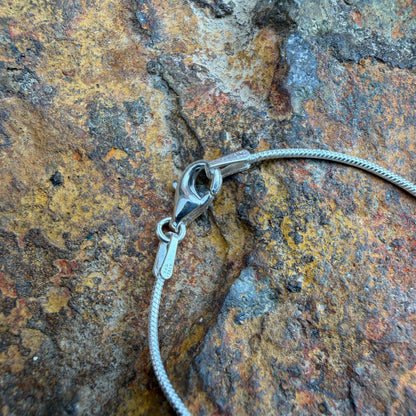 David Rosales Blue Ice Inlaid Sterling Silver Necklace