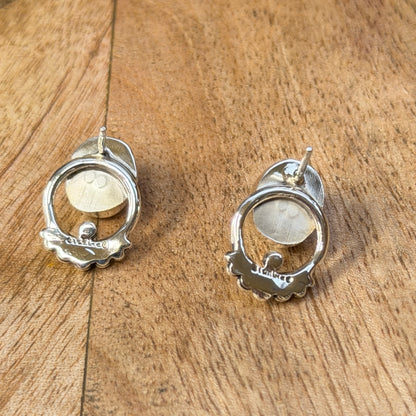Freshwater Pearl and Sterling Silver Beaded Post Earrings