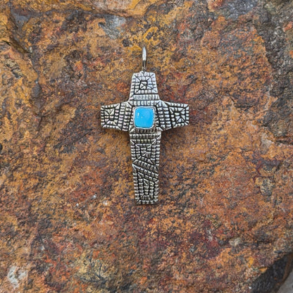 Elgin Tom sterling silver geometric cross pendant
