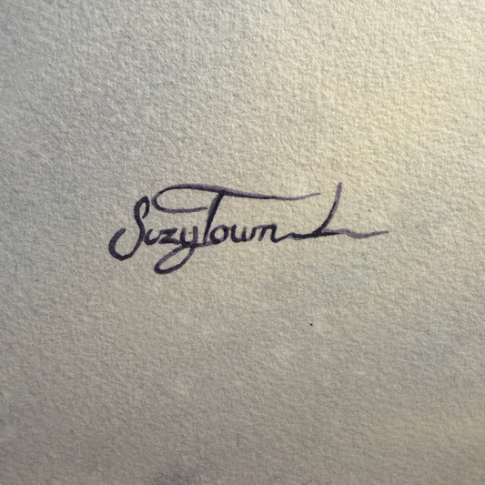 Signature on textured paper