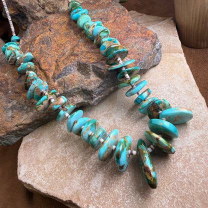 Vintage Royston Turquoise & Heishi Necklace — Estate