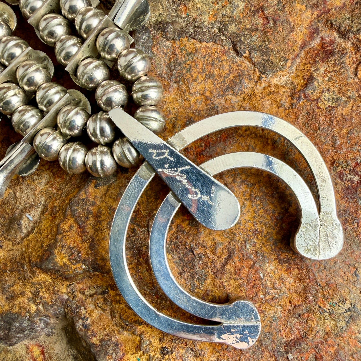 Vintage Turquoise Squash Blossom Necklace — Estate
