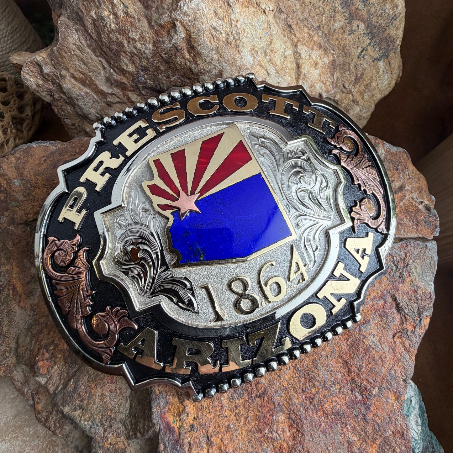 Prescott Arizona 1864 Belt Buckle – Exclusive Design by David Rosales
