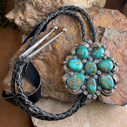 Vintage - 1960's Royston Turquoise Sterling Silver & Gold Bolo – Estate