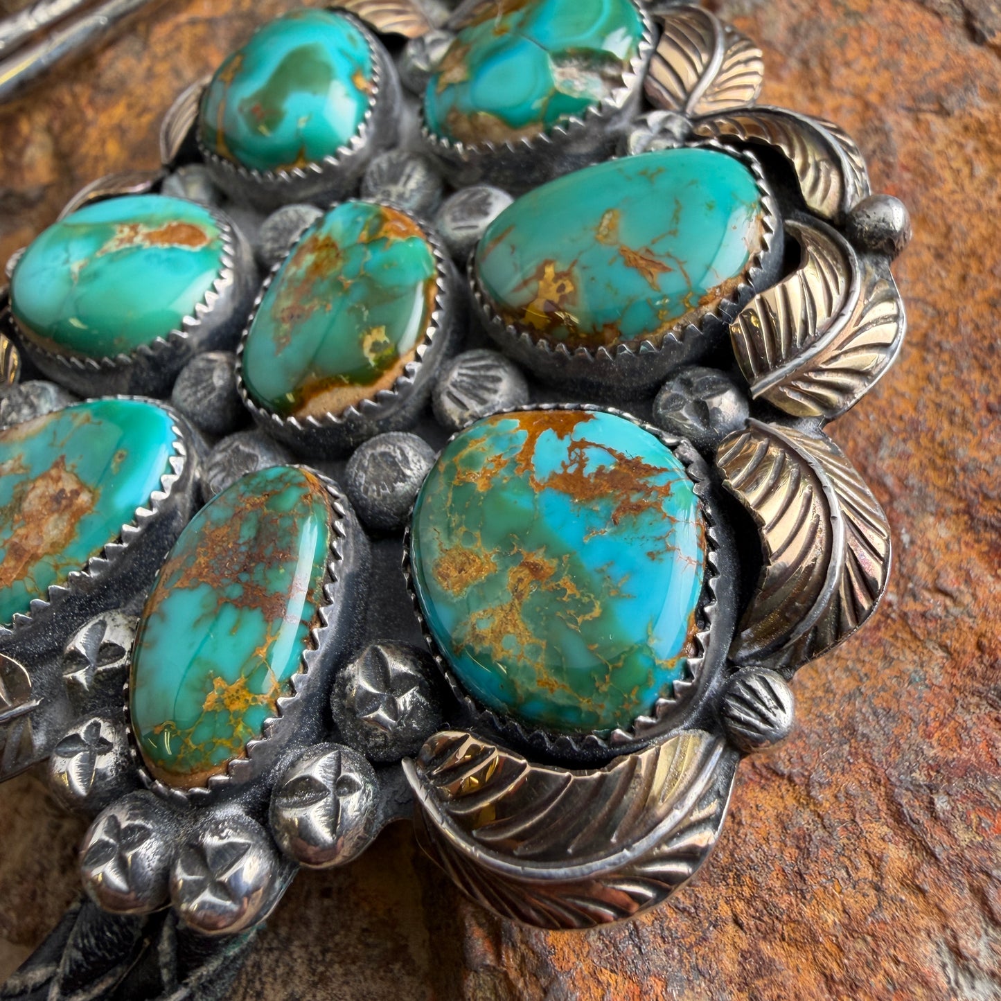 Vintage - 1960's Royston Turquoise Sterling Silver & Gold Bolo – Estate