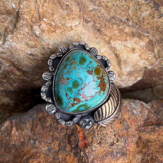 Vintage - 1960's Royston Turquoise Sterling Silver & Gold Ring – Estate