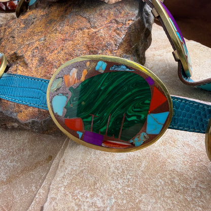 Vintage - Tirzah 9-Concha Bear Inlay Belt - Estate