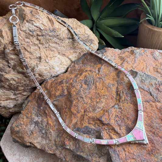 David Rosales Make Me Blush Inlay Sterling Silver Necklace