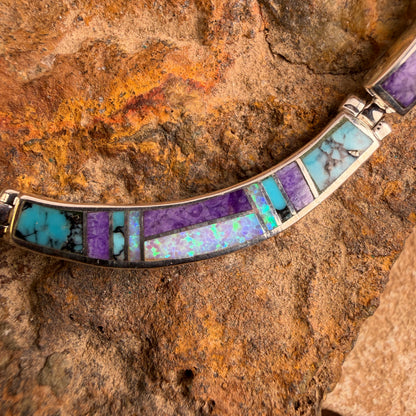 David Rosales Shalako Inlay Sterling Silver Necklace