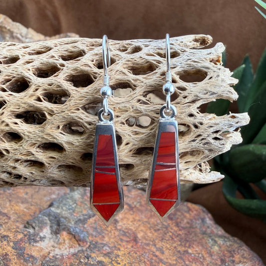 David Rosales Rosarita Inlaid Sterling Silver Earrings