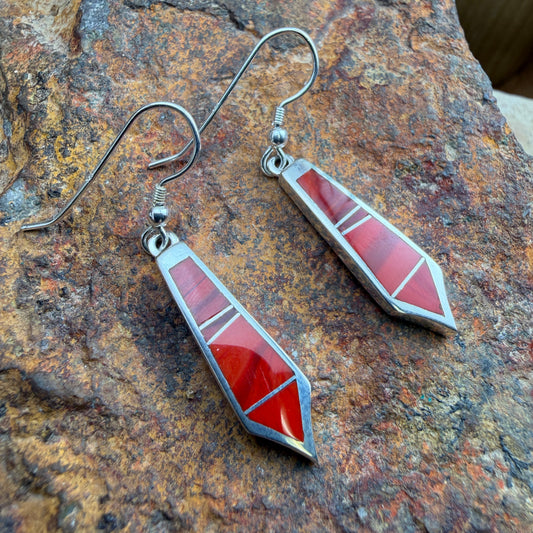 David Rosales Rosarita Inlaid Sterling Silver Earrings